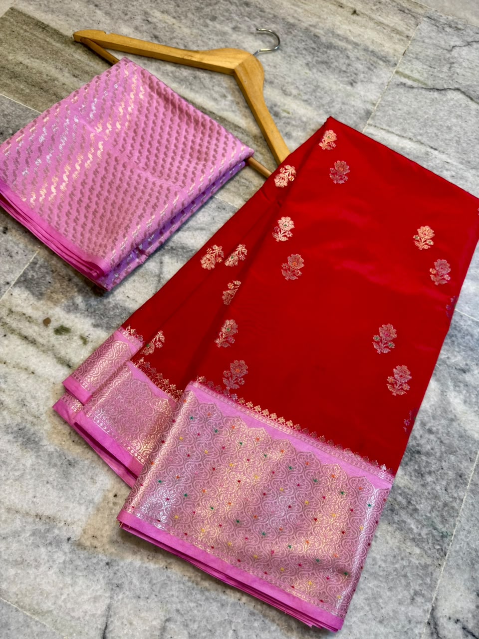 Banarasi katan zari soft fab budget sarees