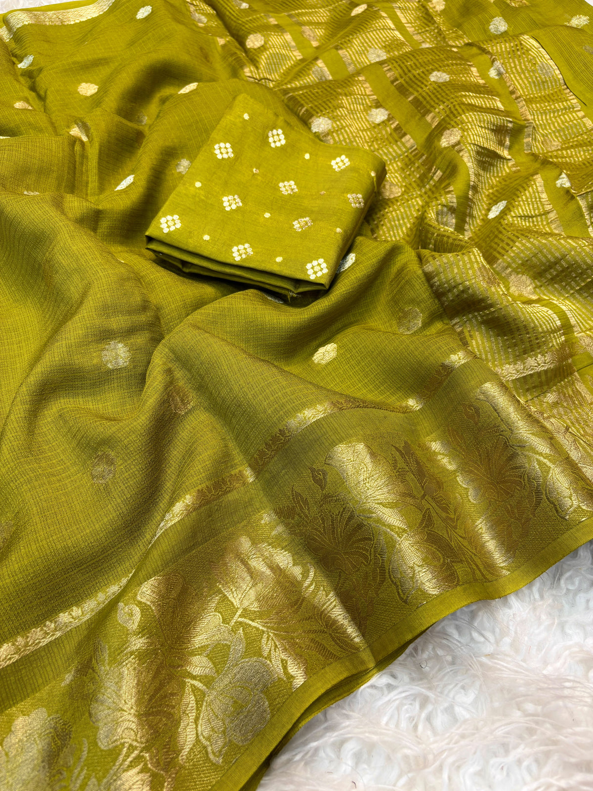 Kota doriya Rose trending traditional saree