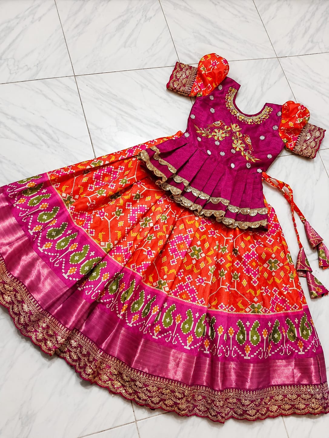 Kids ikkat style cute wear sets