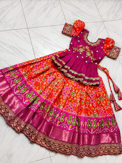 Kids ikkat style cute wear sets