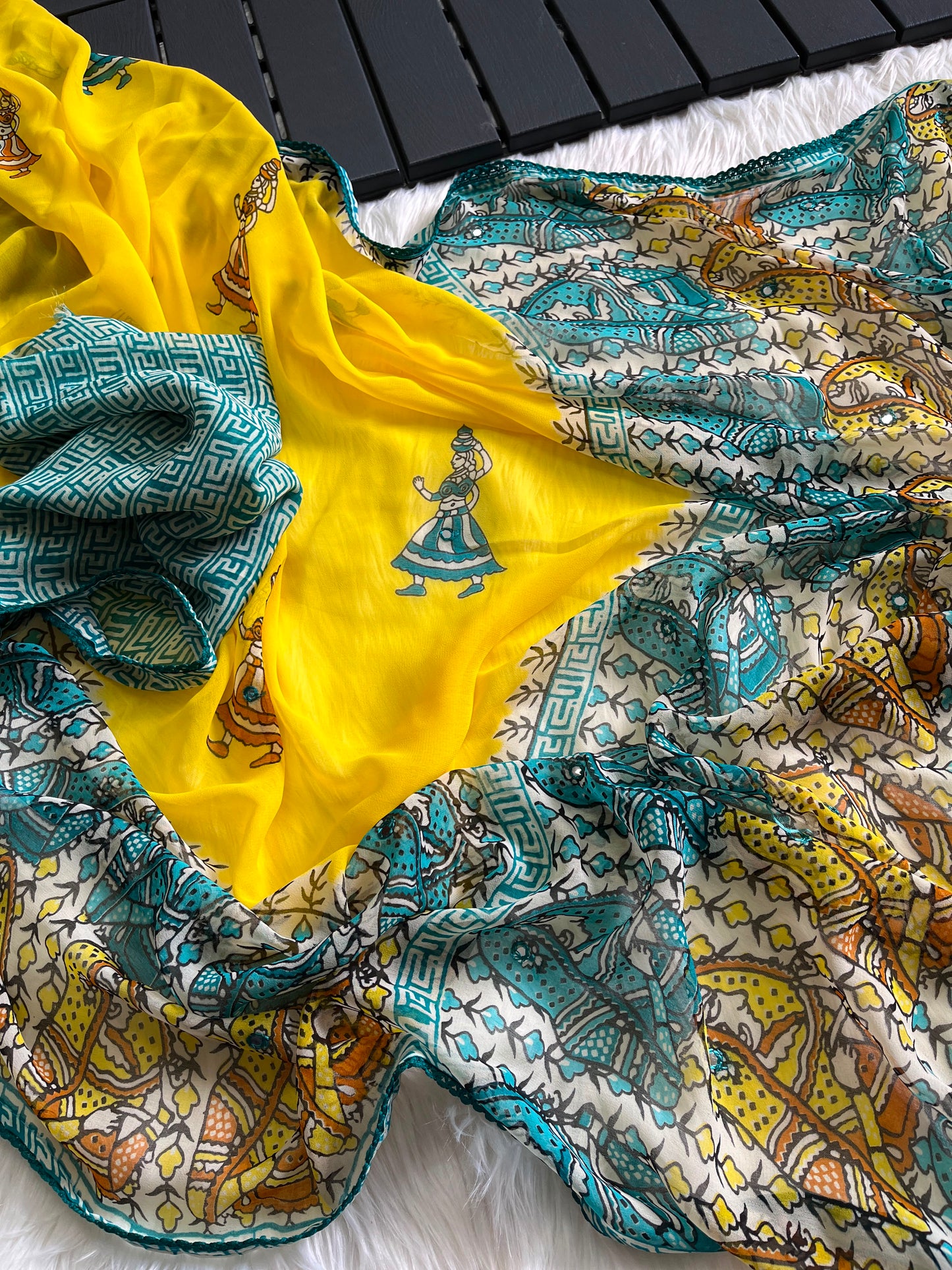Budget georgette printed sarees