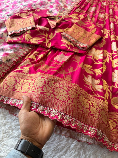 Soft Khadi crepe Designer Lehenga
