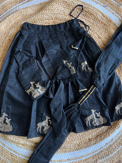 Chanderi Dear Embroidery  Cute kids  sets