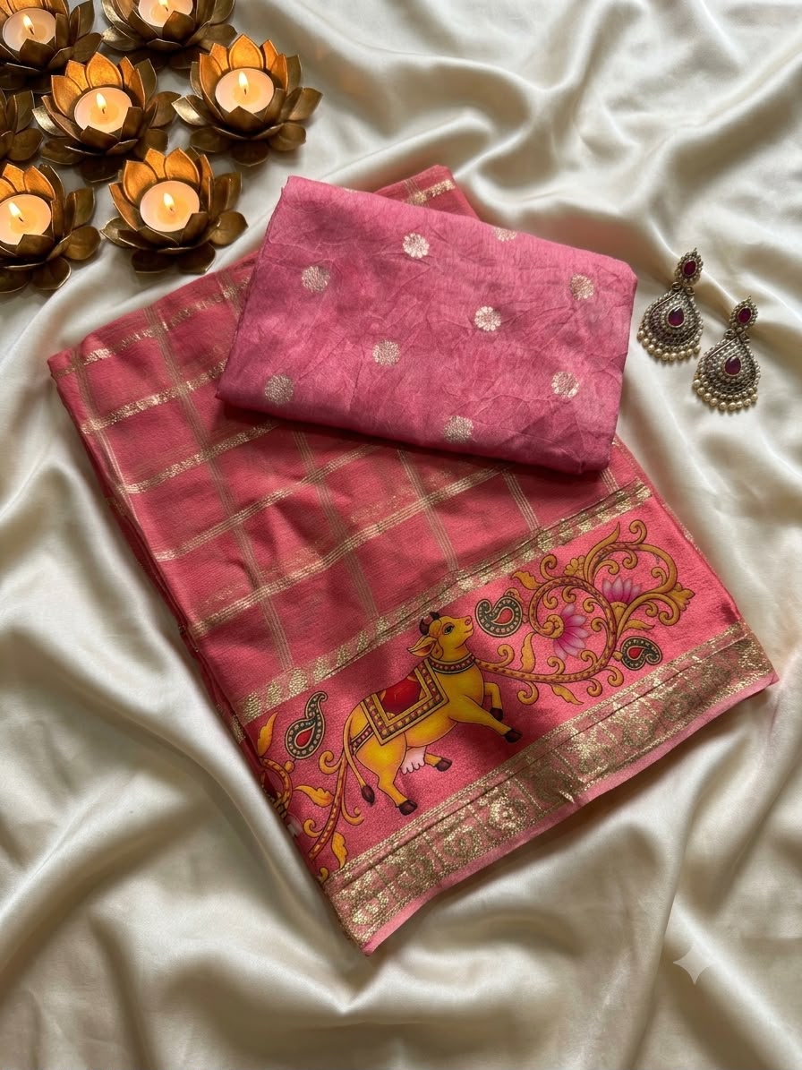 Viscose Georgette 3D Print Trending budget saree