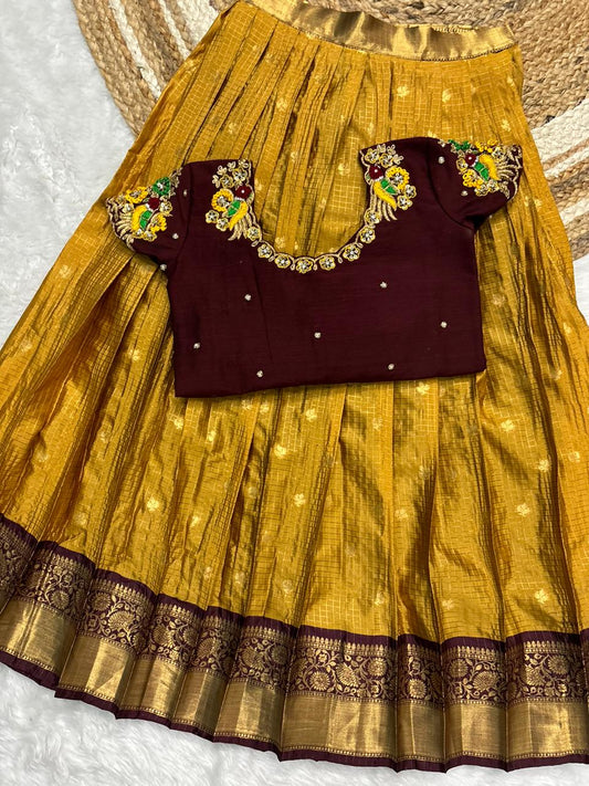 Kids cute zardosi maggam work festival wear