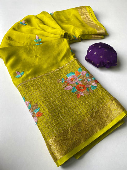chinon chiffon luxe classic sarees