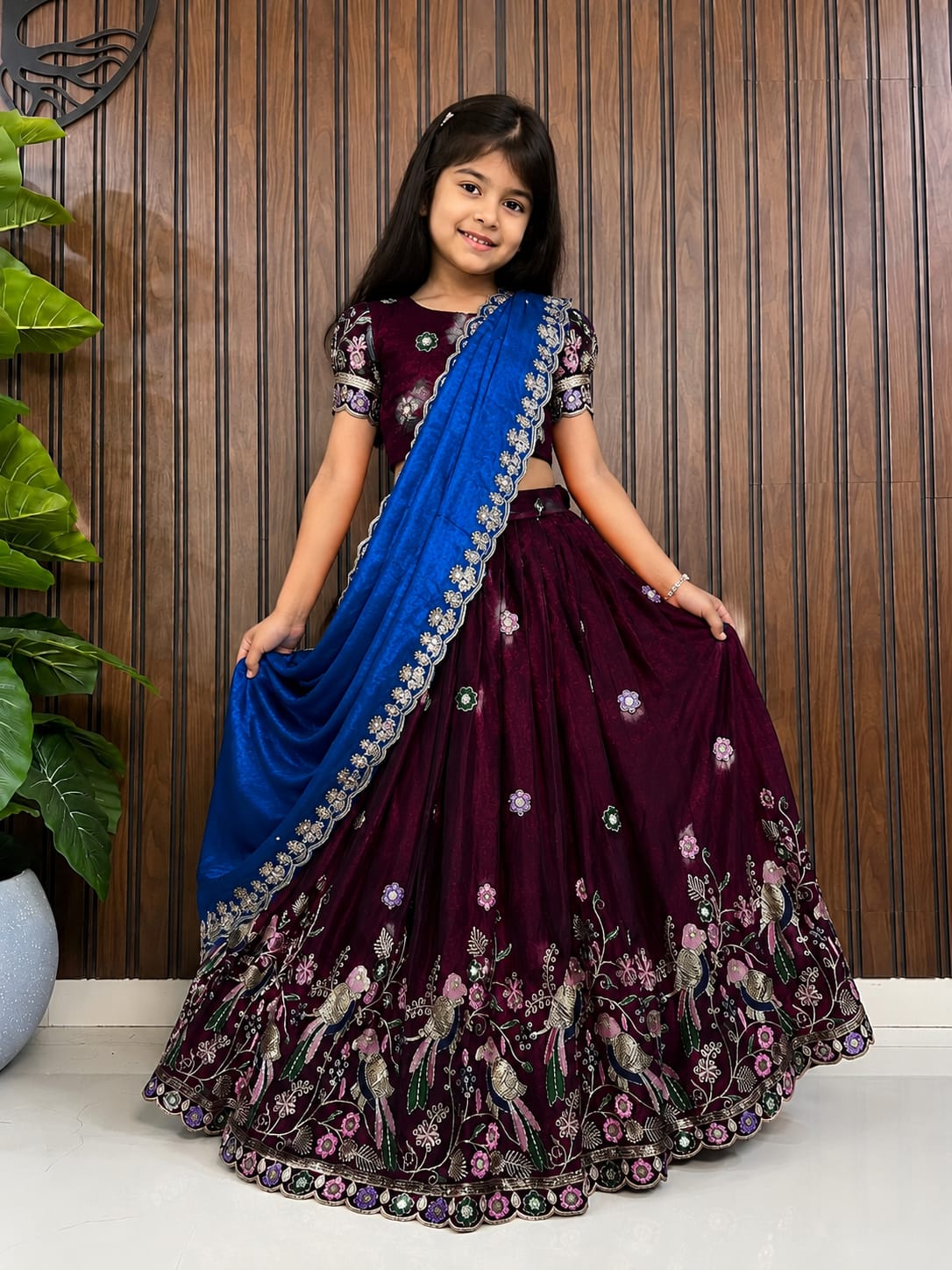 Kids Cute Lehenga set with dupatta for festival