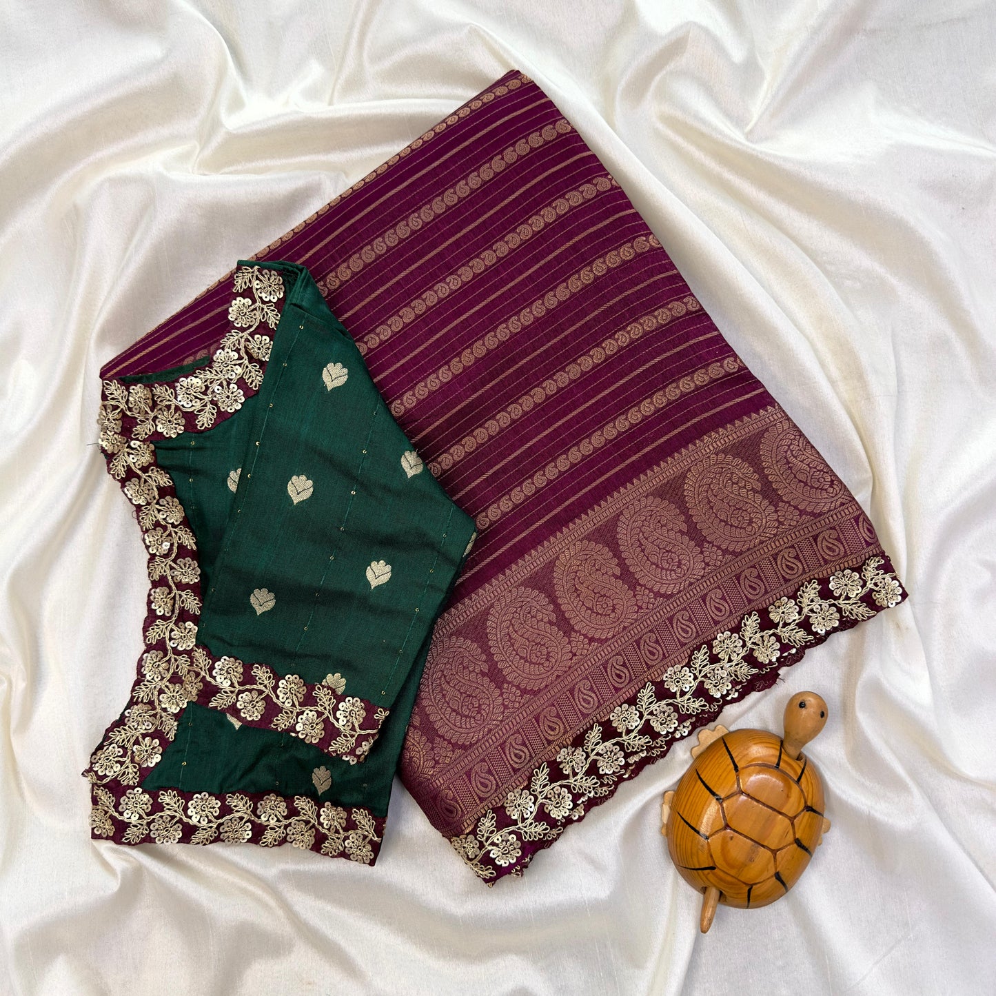 Festival special Saree with stitched blouse