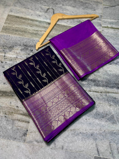 Budget Banarasi Handlooms’s semi chinya silk  sarees