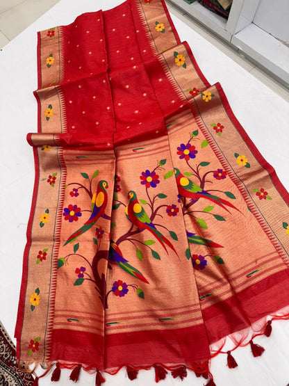 Tussar silk  Paithani Classic sarees
